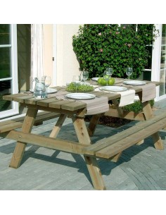 Table avec banc pique-nique