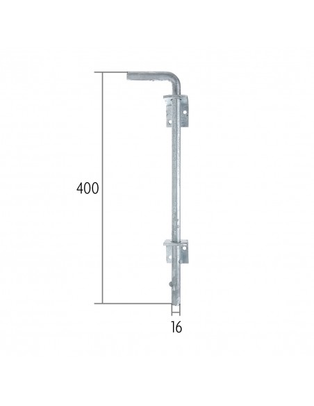 Grondgrendel met 2 geleiders