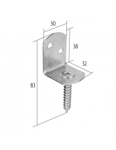 Equerre de fixation claustras et palissade