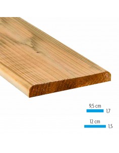 Dunne grenen planken geïmpregneerd