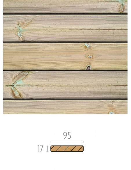 Fine planche de terrasse en sapin