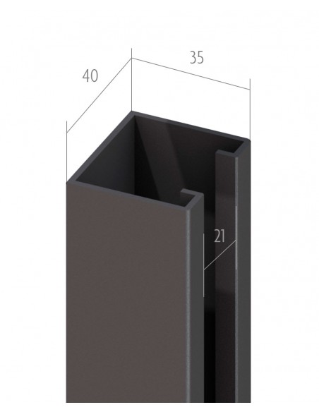 U-montageprofiel voor WPC & Alu