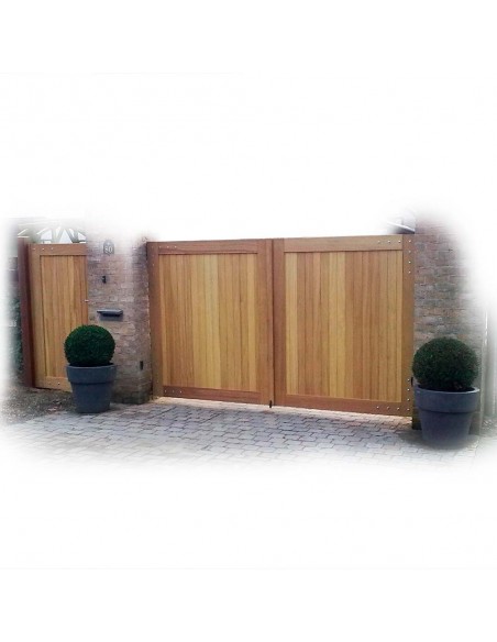 Portail en padouk ou iroko