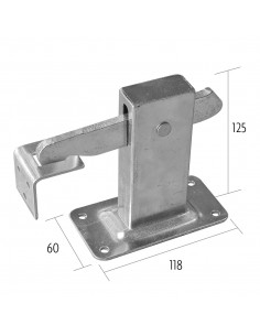 Deurvastzetter vloermodel - grondplaat 2