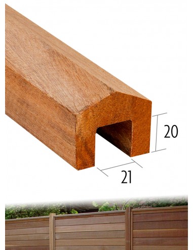 Chapeau de finition en bois exotique