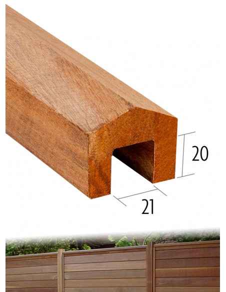 Chapeau de finition en bois exotique