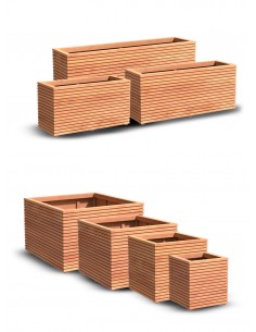 Jardinière en bois exotique