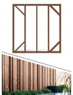 Houten kader voor tuinmuur 2