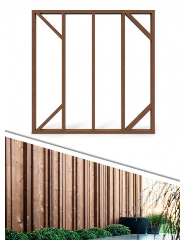 Cadre pour palissade en bois