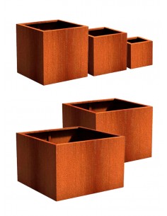 Cortenstaal bloembak vierkant