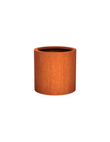 Bac à fleurs en acier Corten cylindrique