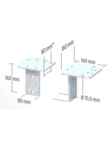 Muuradapter voor opbouwanker