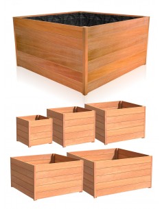 Vierkant bloembak terras