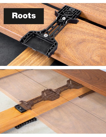 Fixations invisibles Roots pour lames standards