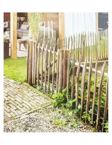 Clôture de jardin en châtaignier