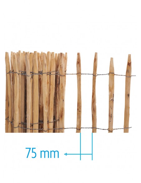 Clôture de jardin en châtaignier