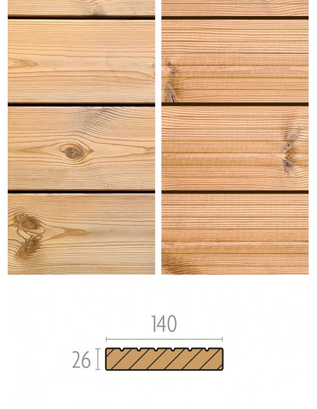 Terrasse en Thermowood Pin
