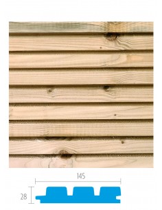 Gevelbekleding in geïmpregneerd den hout - triple profiel 2