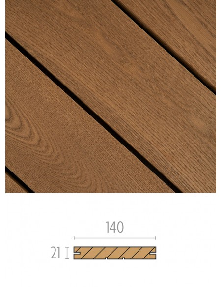 Terrasse en Thermowood Frêne