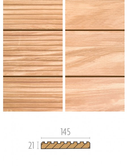 Terrasse en bois exotique strié - lisse