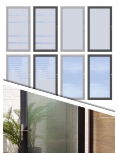 Porte extérieure en verre sur mesure