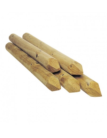 Rondins en bois pointus