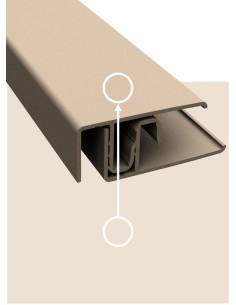 Tweedelig gelakt aluminium randprofiel 2