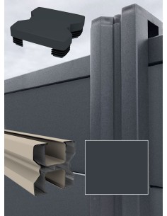 Poteau en aluminium avec chapeau 2