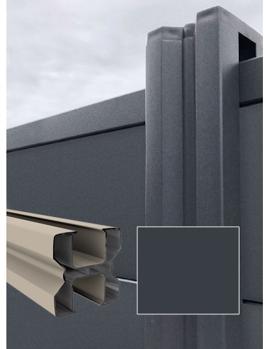 Poteau en aluminium intermédiaire - fin