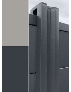 Poteau en aluminium intermédiaire - fin