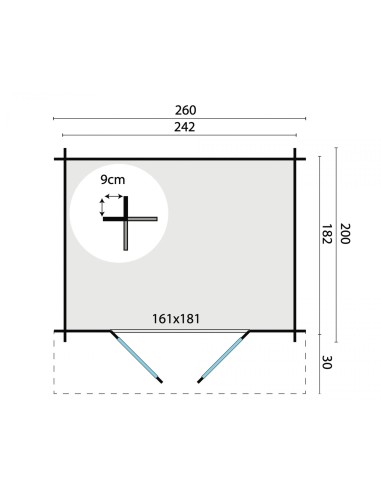 Eenvoudig klein tuinhuisje