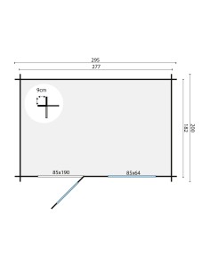 Simple abri de jardin avec une porte et une fenêtre 2