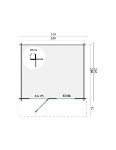 Cabane de jardin avec une porte et une fenêtre 2
