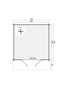 Joli cabanon de jardin avec double porte vitrée 2