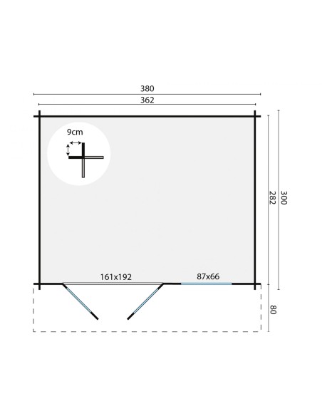 Abri de jardin lumineux