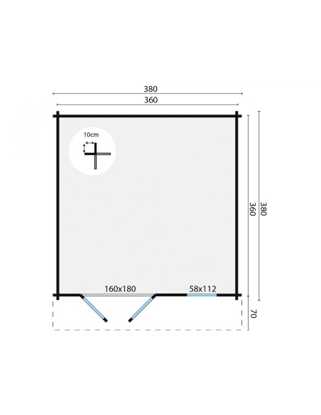 Tuinhuisje met dubbele deur