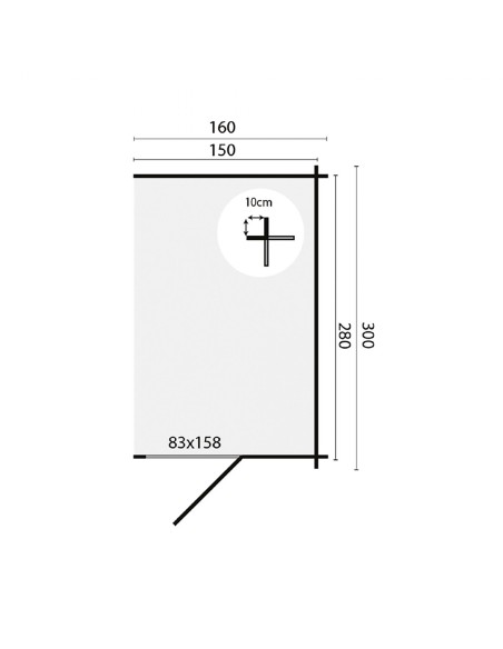 Grande annexe pour abris de jardin