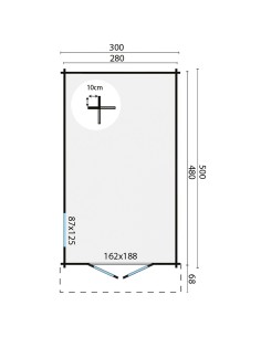 Abri de jardin avec fenêtre de côté 2