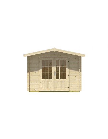 Tuinhuisje met dubbele glazen deur en zijraam