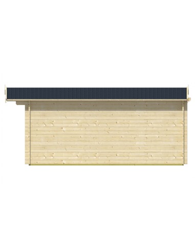 Tuinhuisje met dubbele glazen deur en zijraam