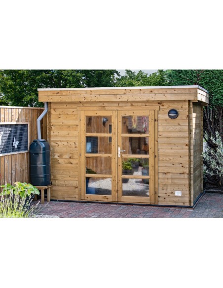 Petit abri de jardin avec toit plat