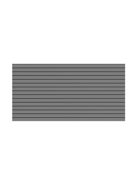 Aluminium lamellen hekwerk op muur