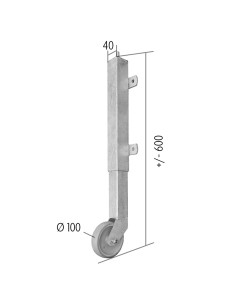 Loopwiel voor poorten 2