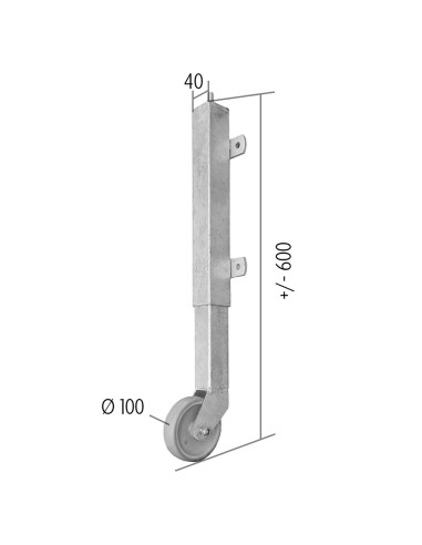 Loopwiel voor poorten