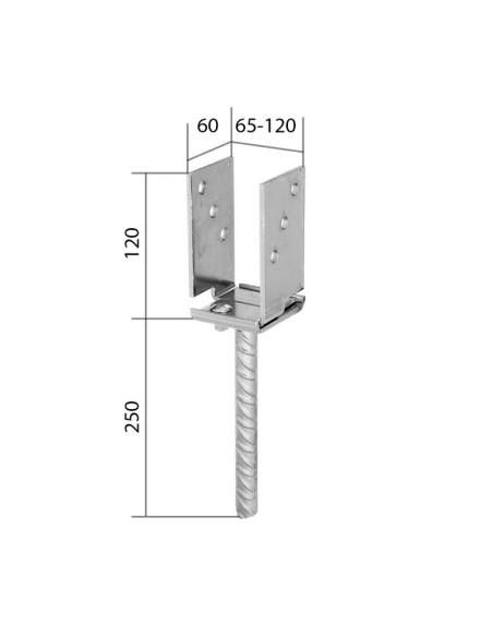 U-vorm paaldrager verstelbaar