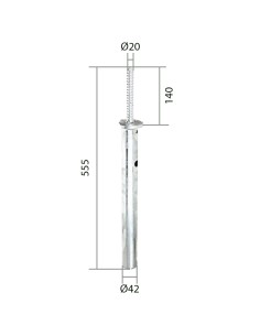 Paalhouders verdekt. bev. hout