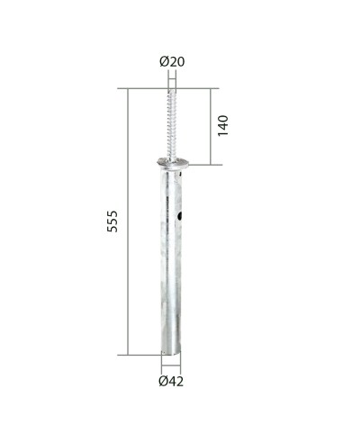 Barre à bétonner pour poteau