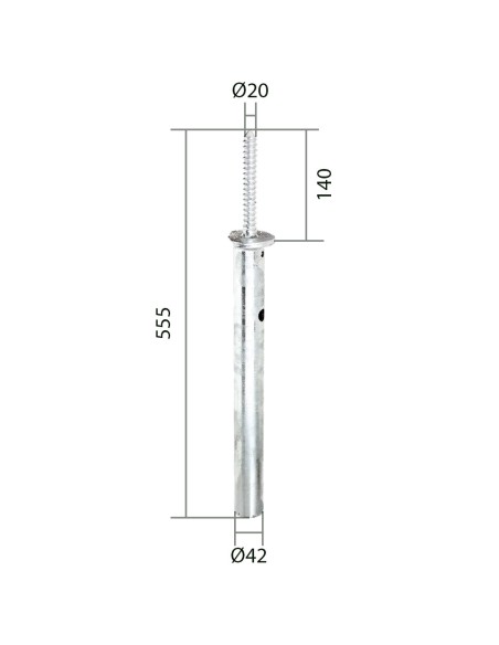 Barre à bétonner pour poteau