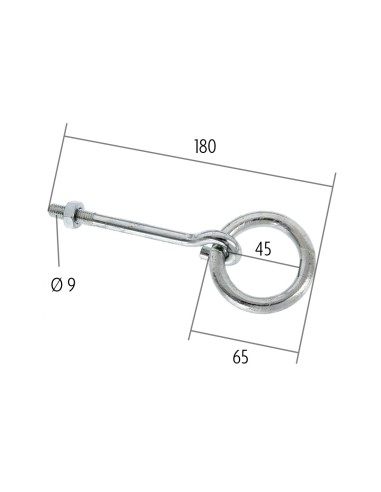 Anneau de fixation avec écrou