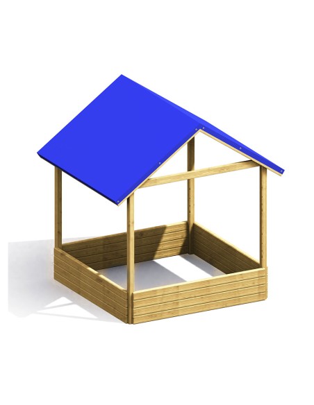 Zandbak met zonnedak